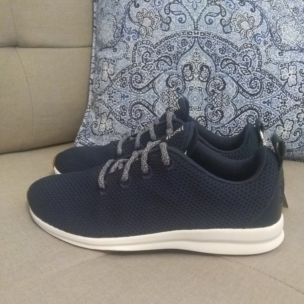 Skechers Bobs Phresh Engineered Knit Oxford Shoes Navy Blue Nwot